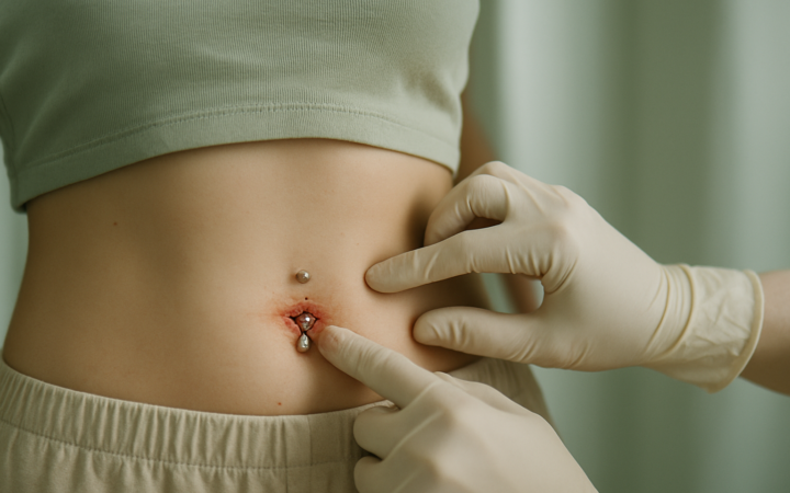 Understanding belly button infections from piercings