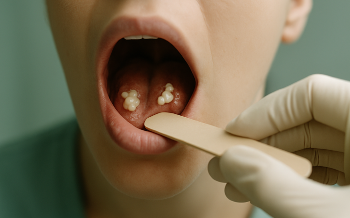 Understanding white blobs on the back of your throat