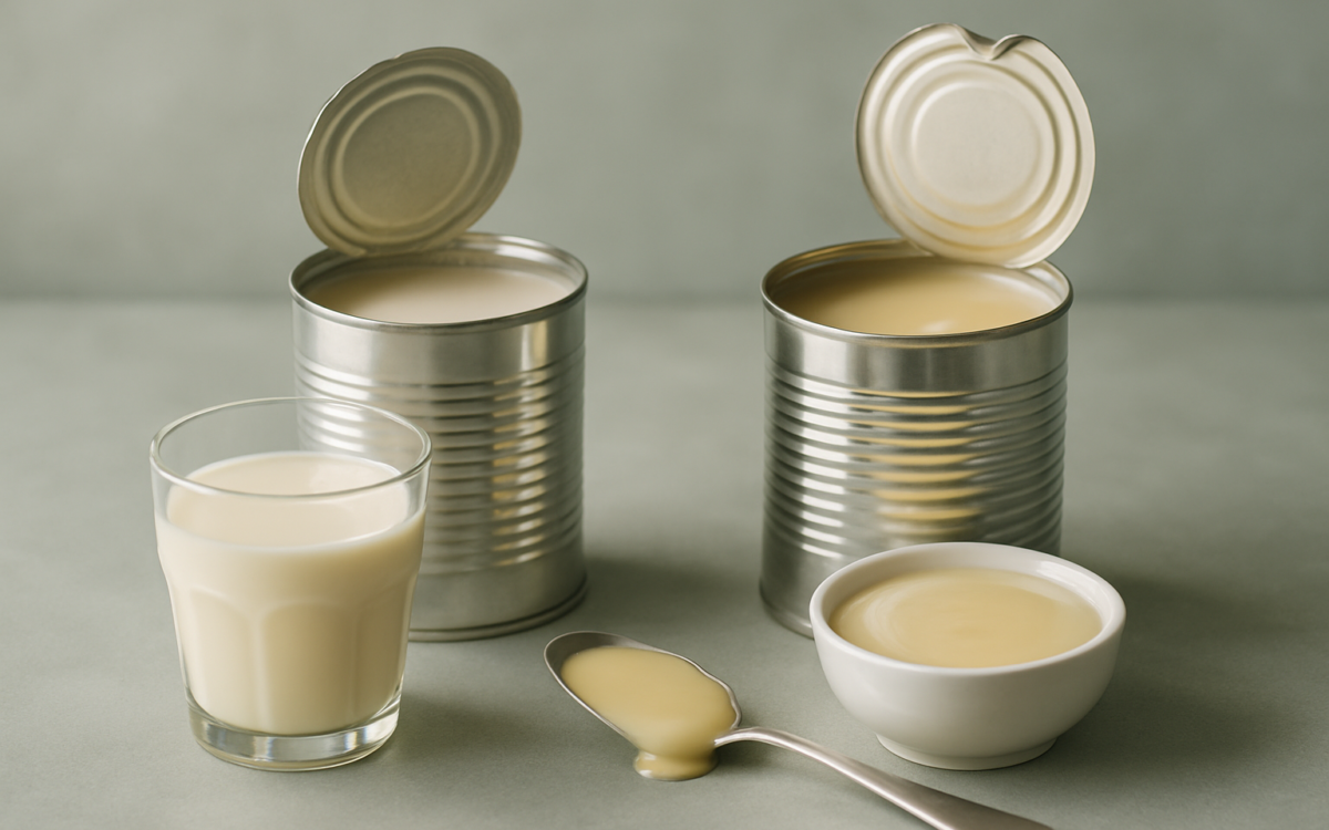 Understanding Evaporated Milk vs. Condensed Milk